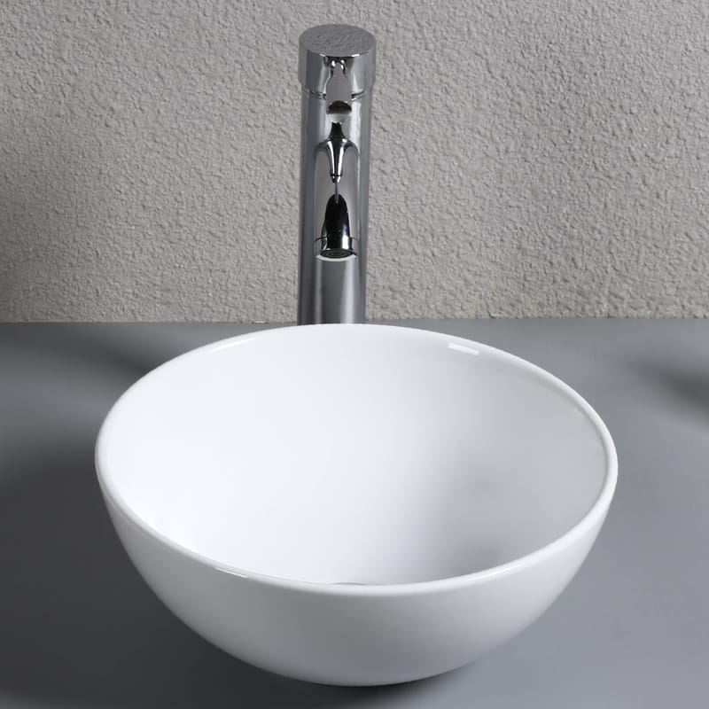 Runt tvättställ 31cm | Skålformad design i porslin - Hus & renovering - Kök & bad - Badrum - Tvättställ & handfat - Enkelhandfat