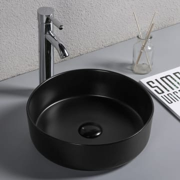 Runt tvättställ 36cm | För bänkmontering | Mattsvart porslin - Hus & renovering - Kök & bad - Badrum - Tvättställ & handfat - Enkelhandfat