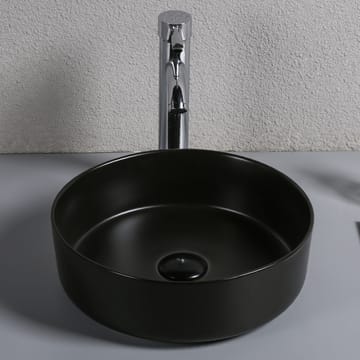 Runt tvättställ 36cm | För bänkmontering | Mattsvart porslin - Hus & renovering - Kök & bad - Badrum - Tvättställ & handfat - Enkelhandfat