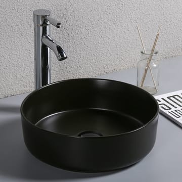 Runt tvättställ 36cm | För bänkmontering | Mattsvart porslin - Hus & renovering - Kök & bad - Badrum - Tvättställ & handfat - Enkelhandfat