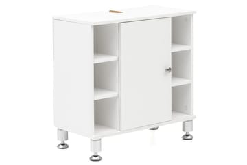 Tvättställsskåp Wohnling Folierad spånskiva 1 dörr 6 förvaringshyllor modern - Hus & renovering - Kök & bad - Badrum - Tvättställ & handfat - Enkelhandfat