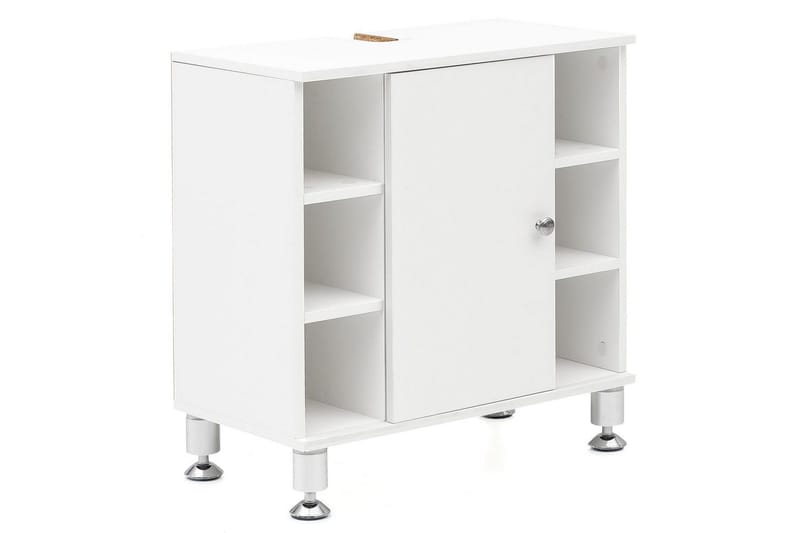 Tvättställsskåp Wohnling Folierad spånskiva 1 dörr 6 förvaringshyllor modern, undefined