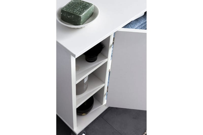 Tvättställsskåp Wohnling Folierad spånskiva 1 dörr 6 förvaringshyllor modern - Hus & renovering - Kök & bad - Badrum - Tvättställ & handfat - Enkelhandfat