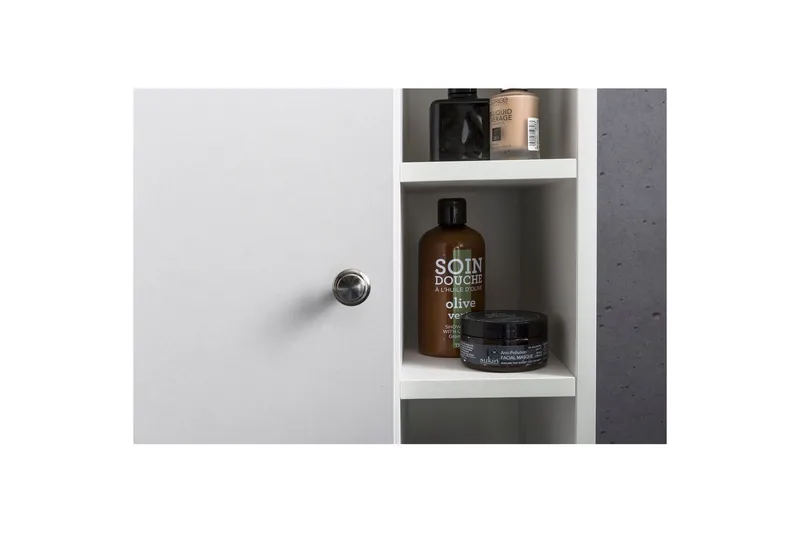 Tvättställsskåp Wohnling Folierad spånskiva 1 dörr 6 förvaringshyllor modern - Hus & renovering - Kök & bad - Badrum - Tvättställ & handfat - Enkelhandfat