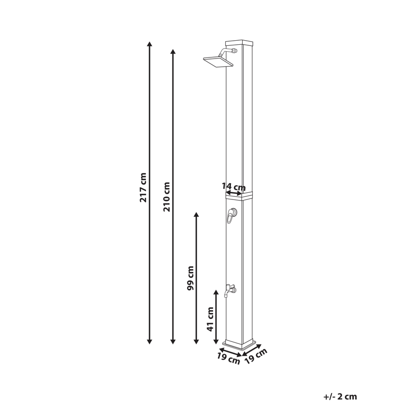 Utomhusdusch Yaracuy - Svart - Trädgård & spabad - Utomhusbad - Utedusch - Utedusch soluppvärmd