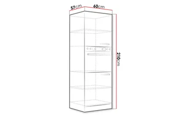 Bianco Köksskåp 60x57x210 cm - Vit - Hus & renovering - Kök & bad - Kök & tvättstuga