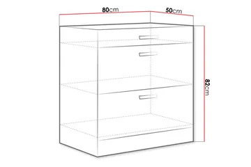 Bianco Skåp med dörrar 80x52x82 cm - Grå/Vit Högglans - Hus & renovering - Kök & bad - Kök & tvättstuga