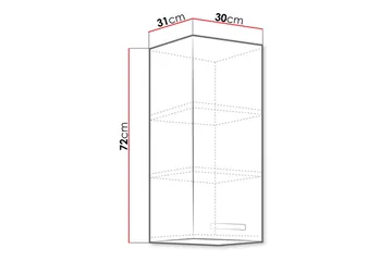Bianco Väggskåp 30x31x71,5 cm - Vit - Hus & renovering - Kök & bad - Kök & tvättstuga