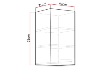Bianco Väggskåp 40x31x71,5 cm - Vit - Hus & renovering - Kök & bad - Kök & tvättstuga