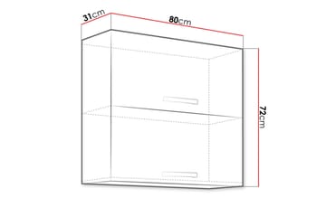 Bianco Väggskåp 80x31x71,5 cm - Svart/Grå/Vit - Hus & renovering - Kök & bad - Kök & tvättstuga