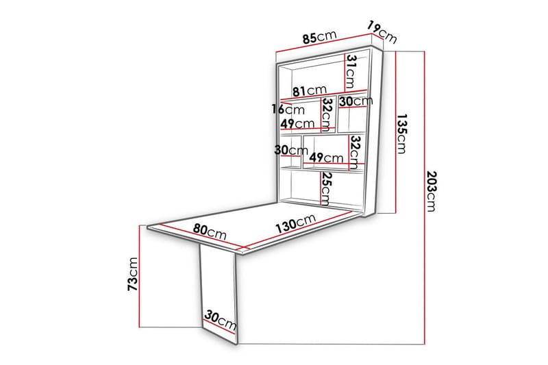 Dunvegan Överskåp 80 cm - Brun - Hus & renovering - Kök & bad - Kök & tvättstuga