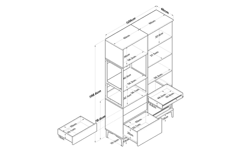 Eligius Högskåp - Vit - Hus & renovering - Kök & bad - Kök & tvättstuga