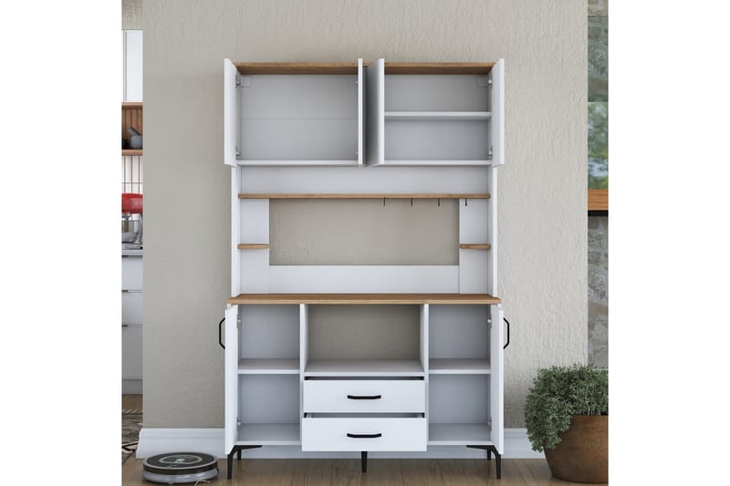 Eligius Högskåp - Vit/Valnöt - Hus & renovering - Kök & bad - Kök & tvättstuga