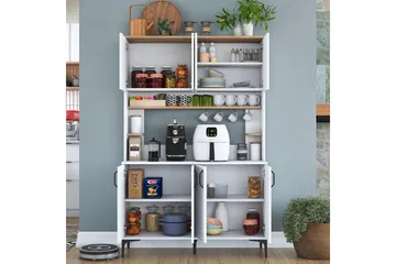 Eligius Högskåp - Vit/Valnöt - Hus & renovering - Kök & bad - Kök & tvättstuga