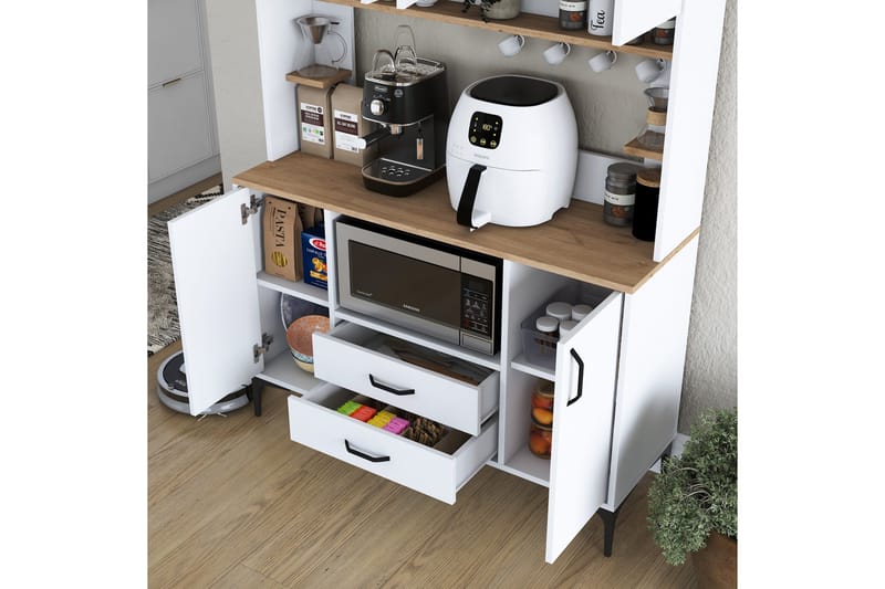 Eligius Högskåp - Vit/Valnöt - Hus & renovering - Kök & bad - Kök & tvättstuga