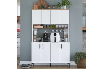 Eligius Högskåp - Vit/Valnöt - Hus & renovering - Kök & bad - Kök & tvättstuga