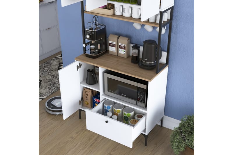 Eligius Högskåp - Vit/Valnöt - Hus & renovering - Kök & bad - Kök & tvättstuga