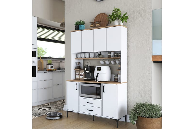 Eligius Högskåp - Vit/Valnöt - Hus & renovering - Kök & bad - Kök & tvättstuga