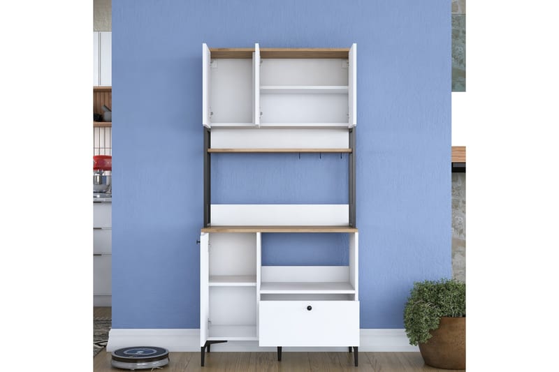 Eligius Högskåp - Vit/Valnöt - Hus & renovering - Kök & bad - Kök & tvättstuga