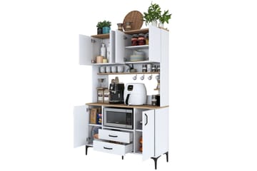 Eligius Högskåp - Vit/Valnöt - Hus & renovering - Kök & bad - Kök & tvättstuga
