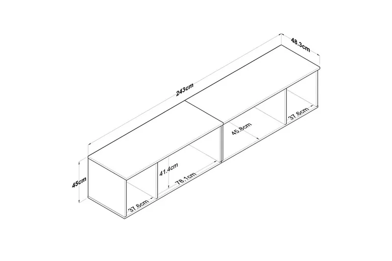 Ervon Väggskiva 243x243 cm - Valnöt/Vit - Hus & renovering - Kök & bad - Kök & tvättstuga