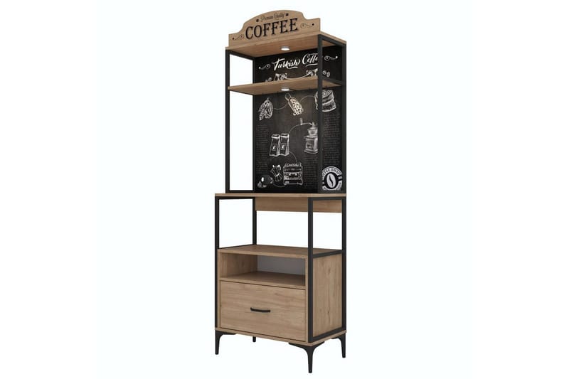 Flerfunktionsskåp Cerreta 154 (70 x 206,8 x 40 cm) - Brun - Hus & renovering - Kök & bad - Kök & tvättstuga