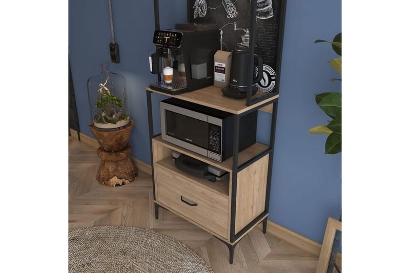 Flerfunktionsskåp Cerreta 154 (70 x 206,8 x 40 cm) - Brun - Hus & renovering - Kök & bad - Kök & tvättstuga