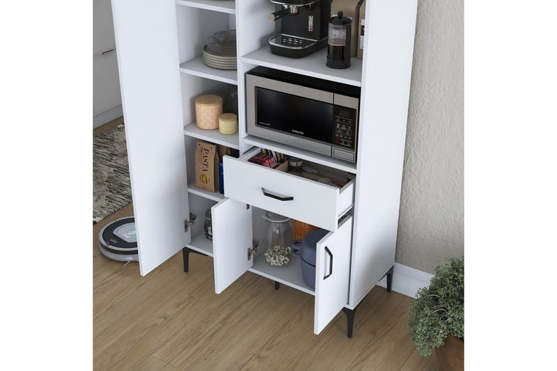 Flerfunktionsskåp Cerreta 165 Vit - Vit - Hus & renovering - Kök & bad - Kök & tvättstuga