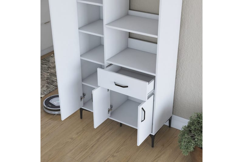 Flerfunktionsskåp Cerreta 165 Vit - Vit - Hus & renovering - Kök & bad - Kök & tvättstuga