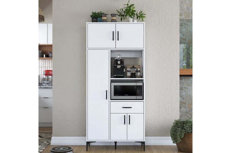 Flerfunktionsskåp Cerreta 165 Vit - Vit - Hus & renovering - Kök & bad - Kök & tvättstuga