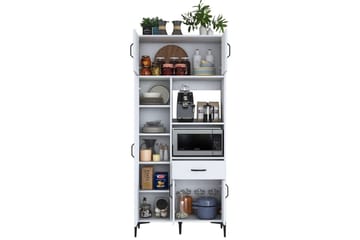 Flerfunktionsskåp Cerreta 165 Vit - Vit - Hus & renovering - Kök & bad - Kök & tvättstuga