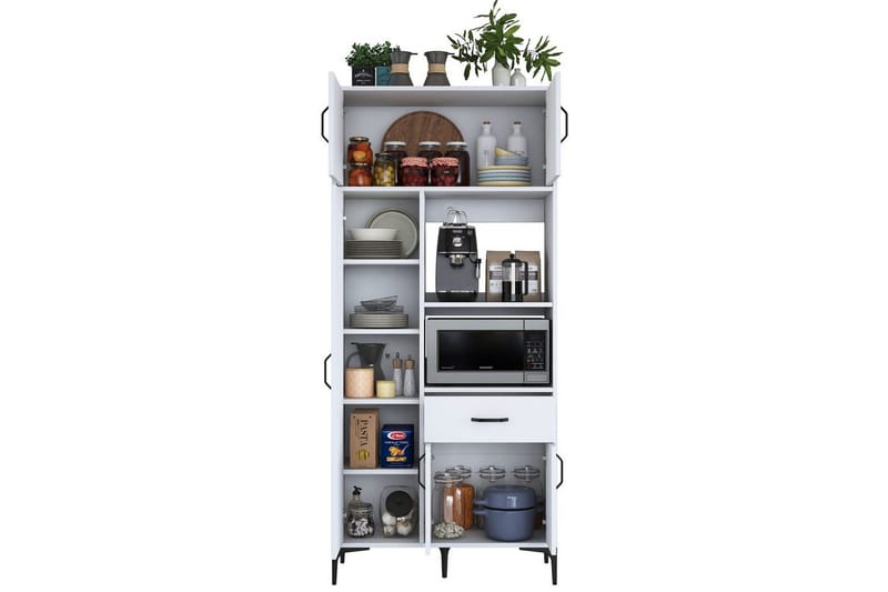 Flerfunktionsskåp Cerreta 165 Vit - Vit - Hus & renovering - Kök & bad - Kök & tvättstuga