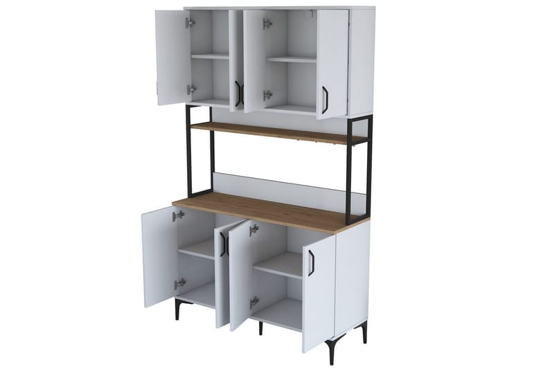 Flerfunktionsskåp Cerreta 173 Valnöt / Vit - Valnöt / Vit - Hus & renovering - Kök & bad - Kök & tvättstuga