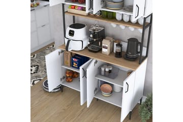 Flerfunktionsskåp Cerreta 173 Valnöt / Vit - Valnöt / Vit - Hus & renovering - Kök & bad - Kök & tvättstuga