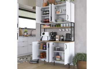 Flerfunktionsskåp Cerreta 173 Valnöt / Vit - Valnöt / Vit - Hus & renovering - Kök & bad - Kök & tvättstuga