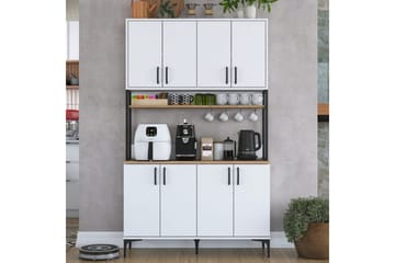 Flerfunktionsskåp Cerreta 173 Valnöt / Vit - Valnöt / Vit - Hus & renovering - Kök & bad - Kök & tvättstuga