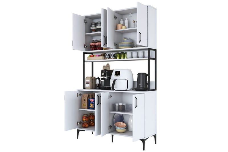 Flerfunktionsskåp Cerreta 173 Vit - Vit - Hus & renovering - Kök & bad - Kök & tvättstuga