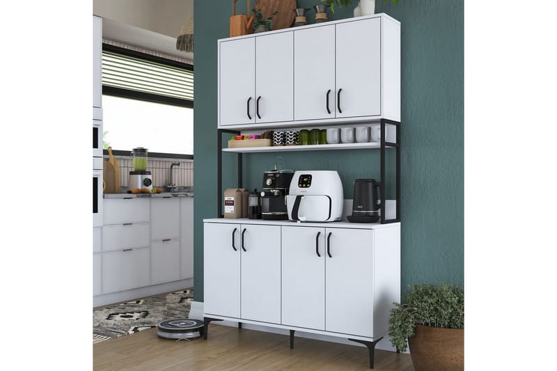 Flerfunktionsskåp Cerreta 173 Vit - Vit - Hus & renovering - Kök & bad - Kök & tvättstuga
