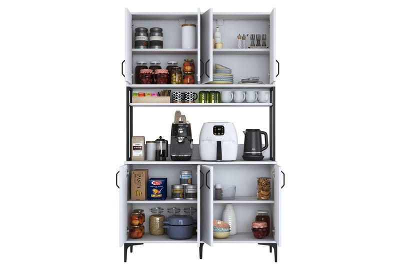 Flerfunktionsskåp Cerreta 173 Vit - Vit - Hus & renovering - Kök & bad - Kök & tvättstuga