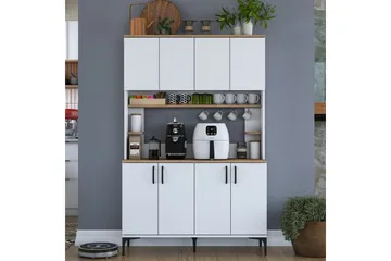 Flerfunktionsskåp Cerreta 176 Valnöt / Vit - Mediumfärgat trä/Vit - Hus & renovering - Kök & bad - Kök & tvättstuga