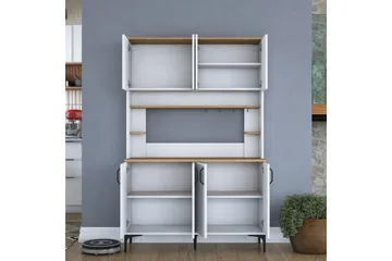 Flerfunktionsskåp Cerreta 176 Valnöt / Vit - Mediumfärgat trä/Vit - Hus & renovering - Kök & bad - Kök & tvättstuga