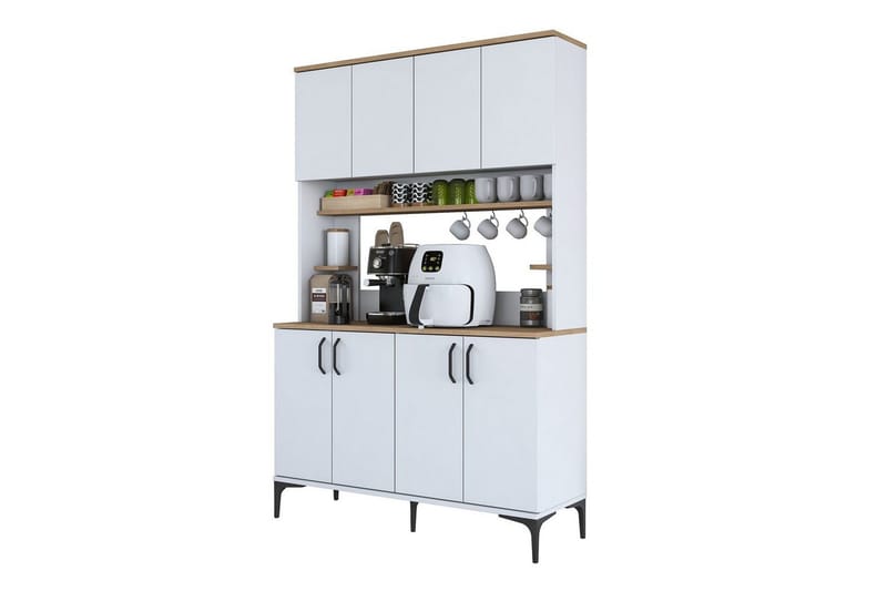 Flerfunktionsskåp Cerreta 176 Valnöt / Vit - Mediumfärgat trä/Vit - Hus & renovering - Kök & bad - Kök & tvättstuga