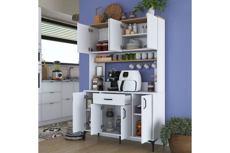 Flerfunktionsskåp Cerreta 177 Valnöt / Vit - Valnöt / Vit - Hus & renovering - Kök & bad - Kök & tvättstuga