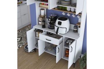 Flerfunktionsskåp Cerreta 177 Valnöt / Vit - Valnöt / Vit - Hus & renovering - Kök & bad - Kök & tvättstuga