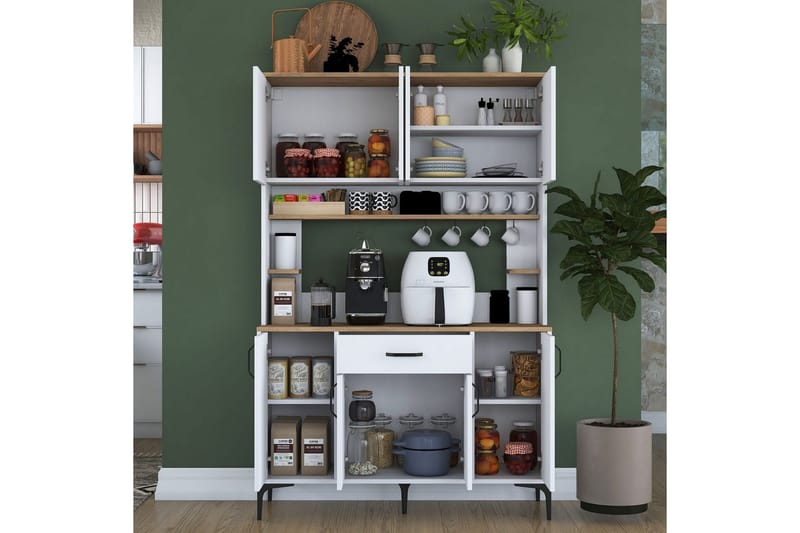 Flerfunktionsskåp Cerreta 177 Vit - Vit - Hus & renovering - Kök & bad - Kök & tvättstuga