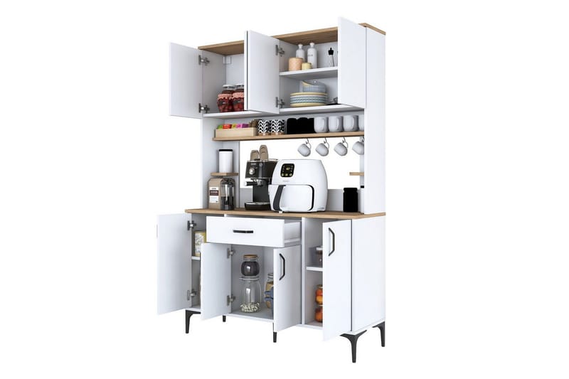 Flerfunktionsskåp Cerreta 177 Vit - Vit - Hus & renovering - Kök & bad - Kök & tvättstuga