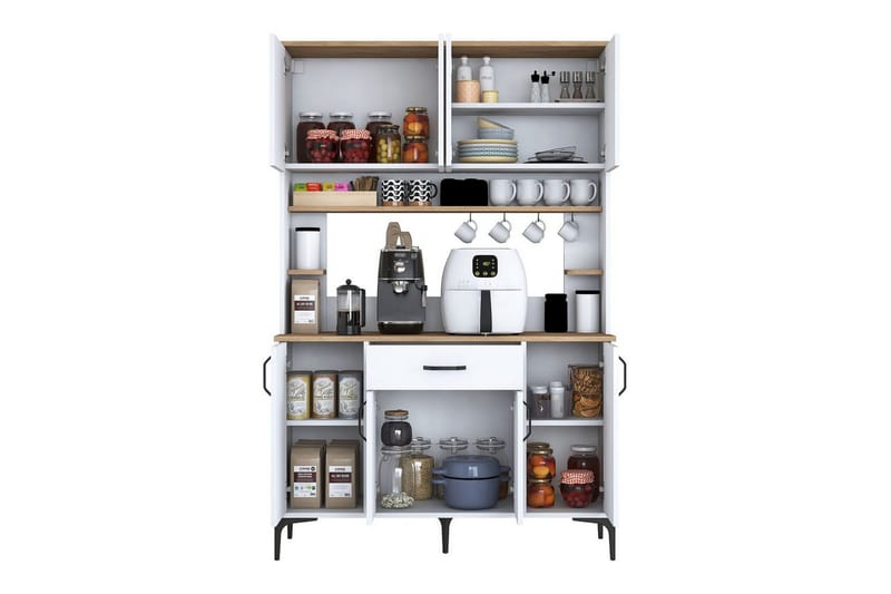 Flerfunktionsskåp Cerreta 177 Vit - Vit - Hus & renovering - Kök & bad - Kök & tvättstuga