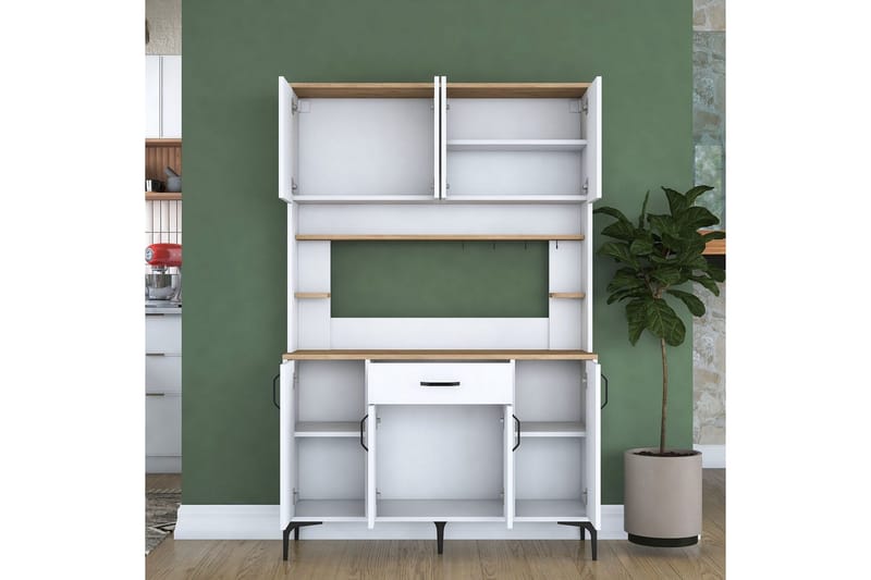 Flerfunktionsskåp Cerreta 177 Vit - Vit - Hus & renovering - Kök & bad - Kök & tvättstuga