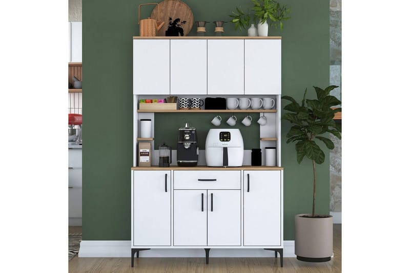 Flerfunktionsskåp Cerreta 177 Vit - Vit - Hus & renovering - Kök & bad - Kök & tvättstuga