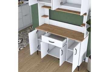 Flerfunktionsskåp Cerreta 177 Vit - Vit - Hus & renovering - Kök & bad - Kök & tvättstuga